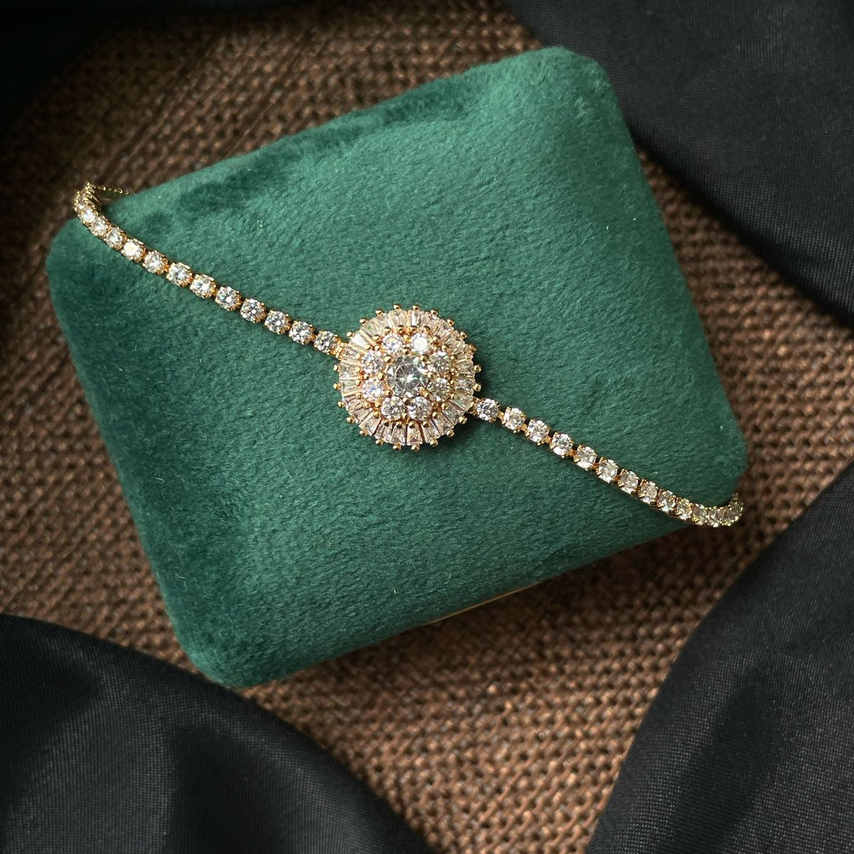 Beautiful Zircon Long Chain Bracelet