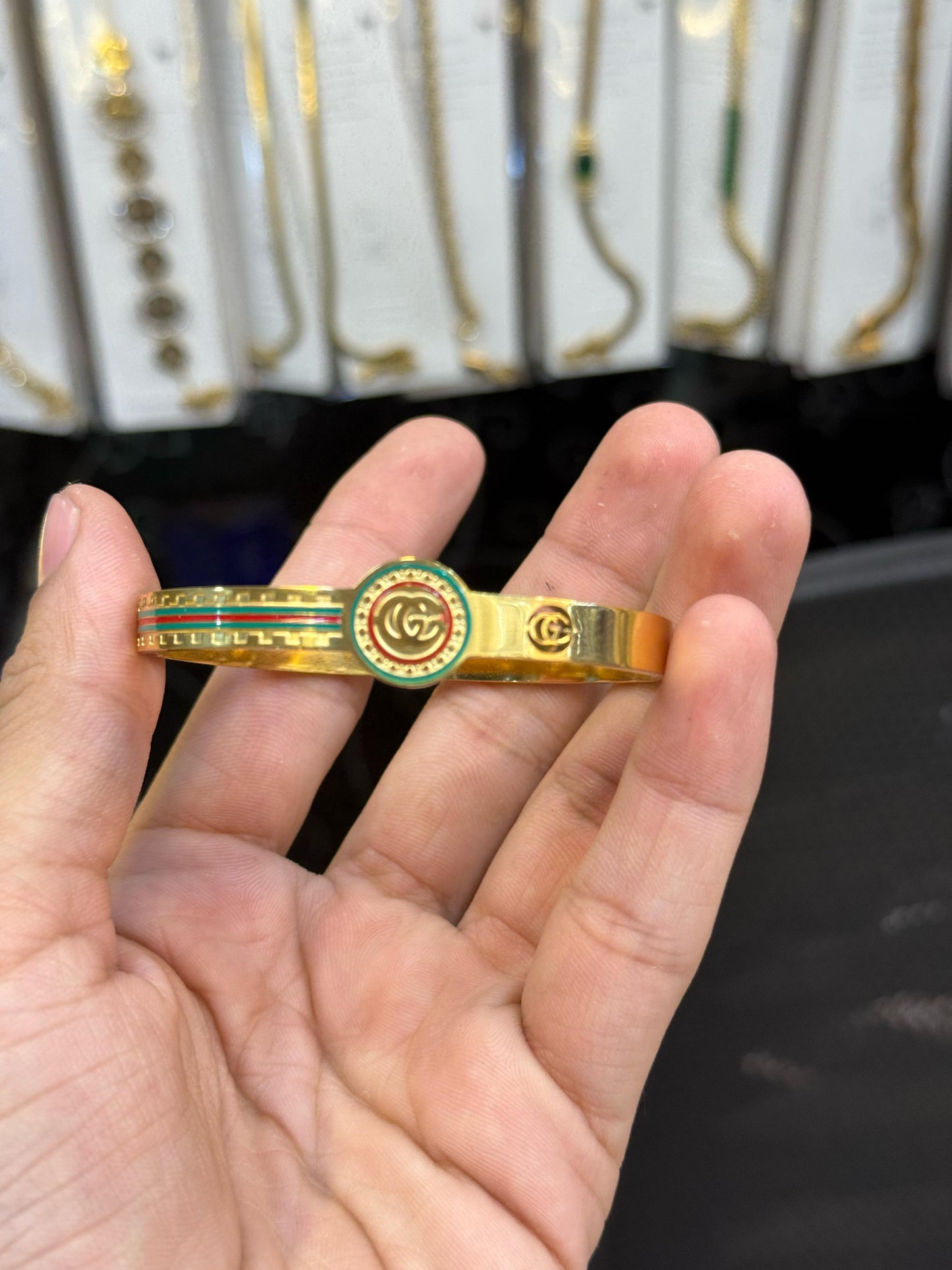 Elegant Gucci Inspired Gold Bangle Bracelet