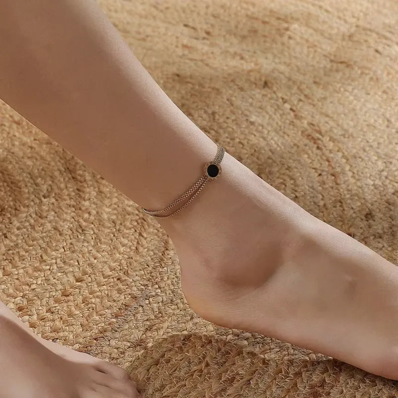 Stainless Steel Roman Numerals Chain Bracelet