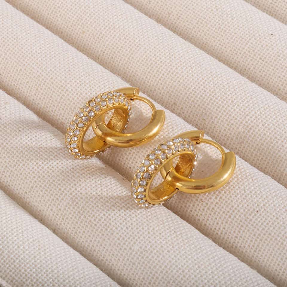 Trending Zircons Earrings Stainless Steel Earrings