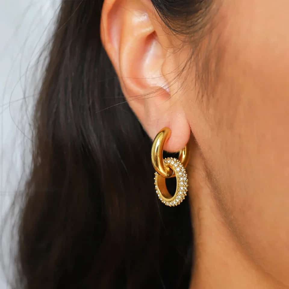 Trending Zircons Earrings Stainless Steel Earrings