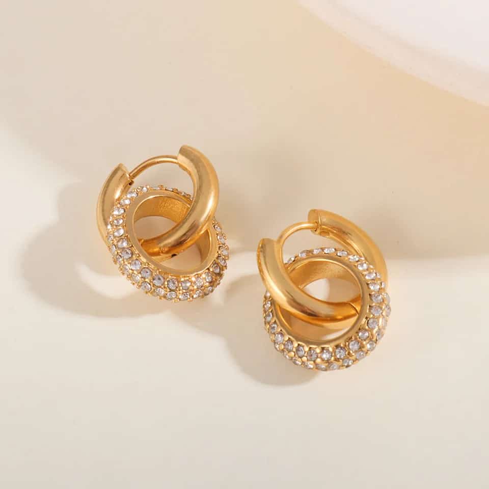 Trending Zircons Earrings Stainless Steel Earrings